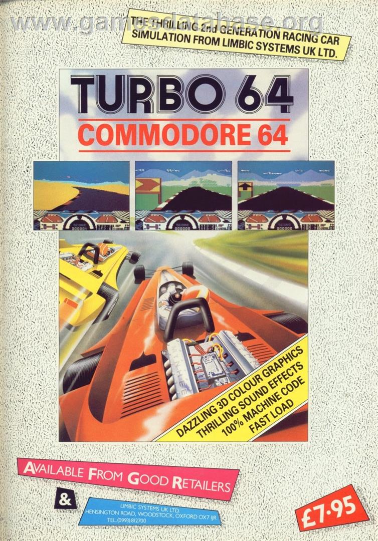 Turbo 64 - Commodore 64 - Artwork - Advert