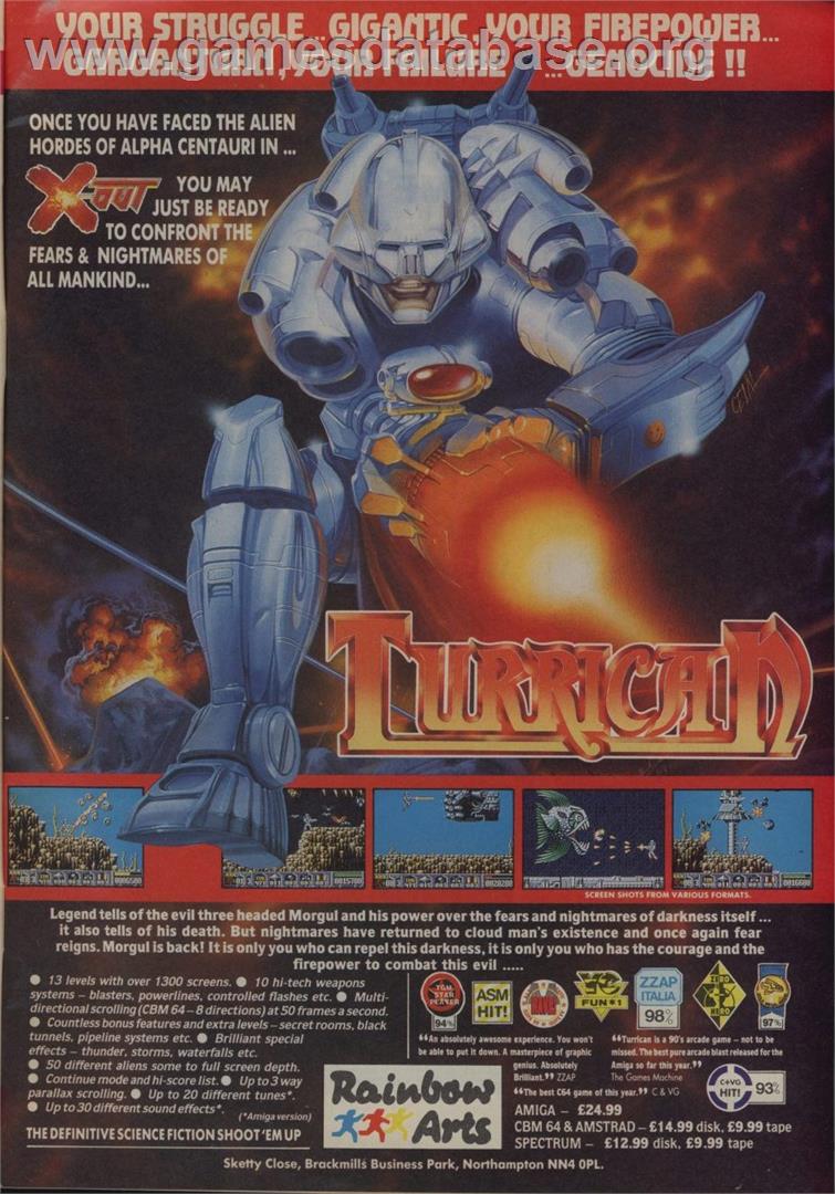 Turrican - Commodore 64 - Artwork - Advert
