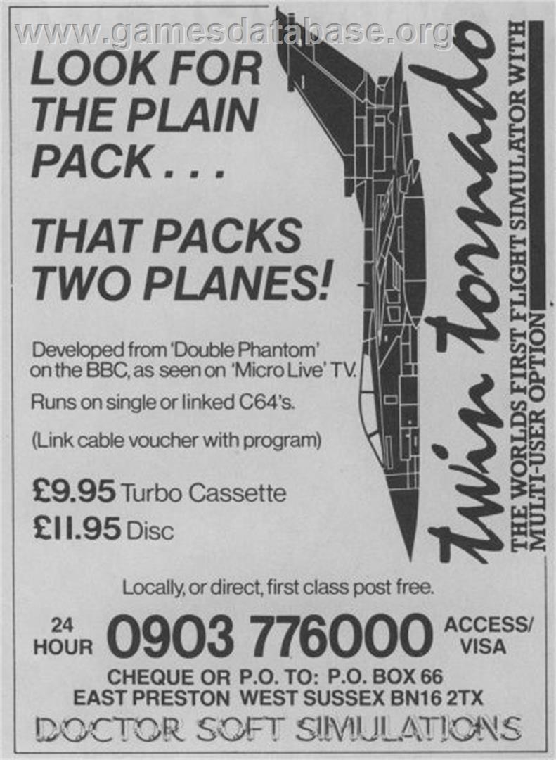Twin Tornado - Commodore 64 - Artwork - Advert