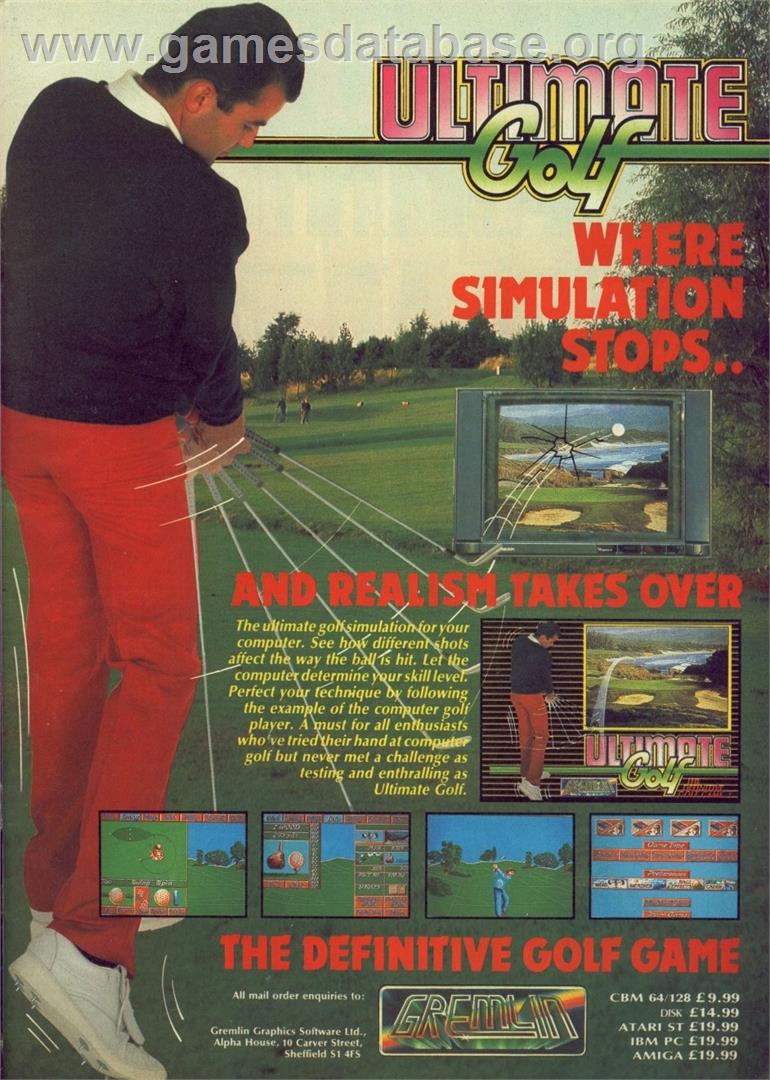 Ultimate! Golf - Commodore 64 - Artwork - Advert