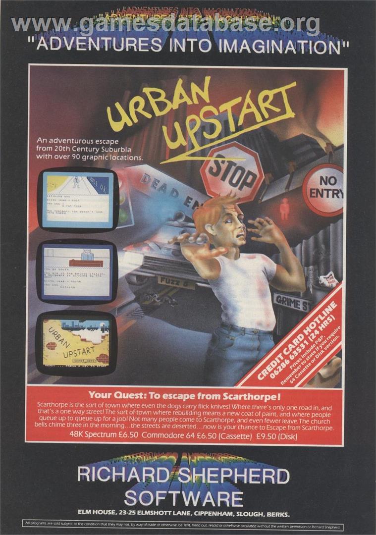 Urban Upstart - Commodore 64 - Artwork - Advert