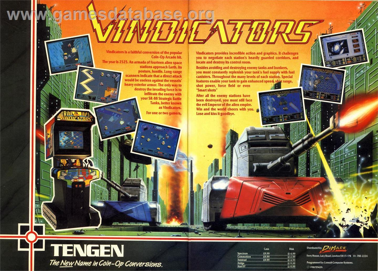 Vindicators - Commodore 64 - Artwork - Advert