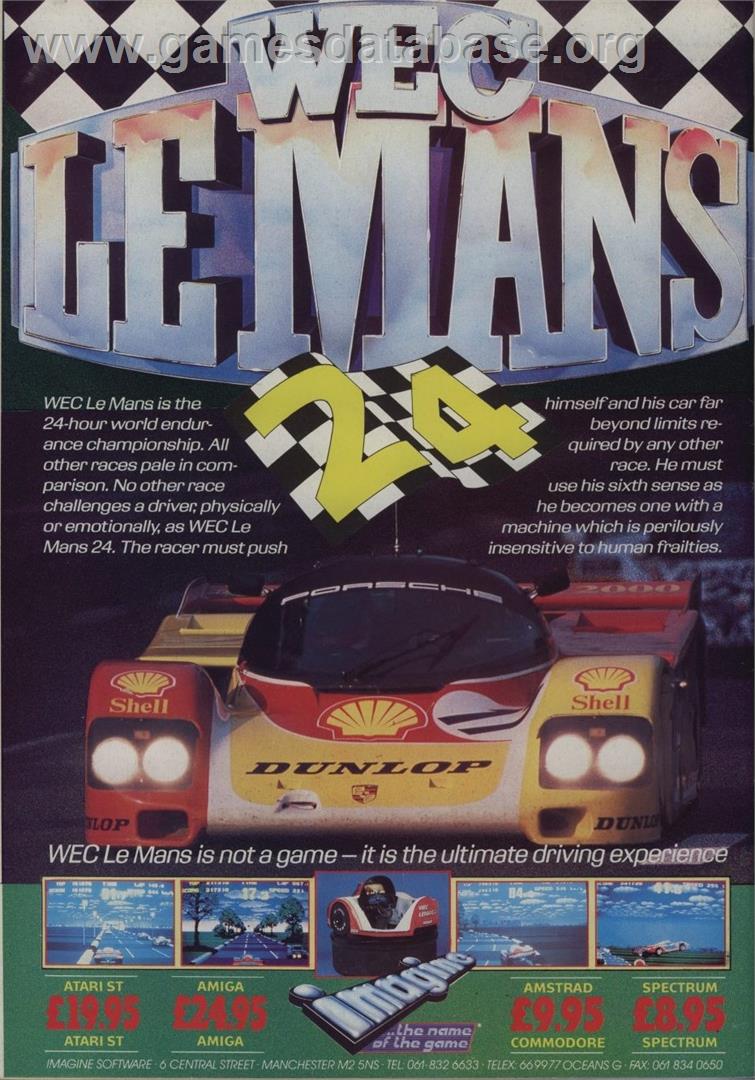 WEC Le Mans - Commodore 64 - Artwork - Advert