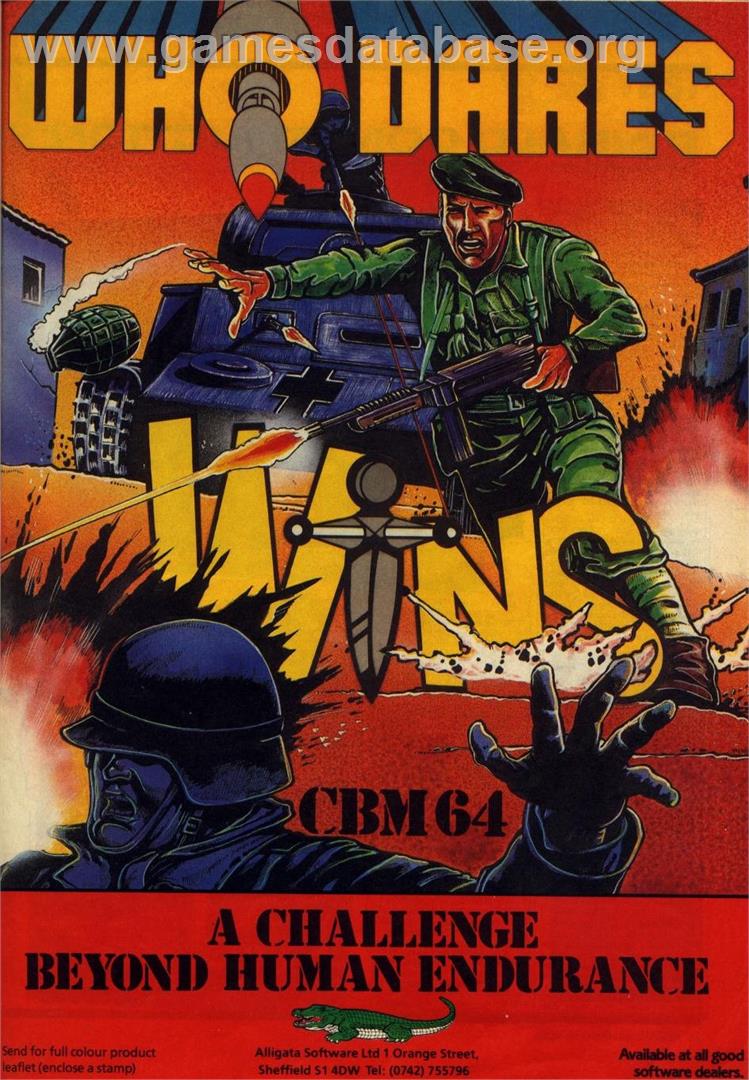 Who Dares Wins - Commodore 64 - Artwork - Advert