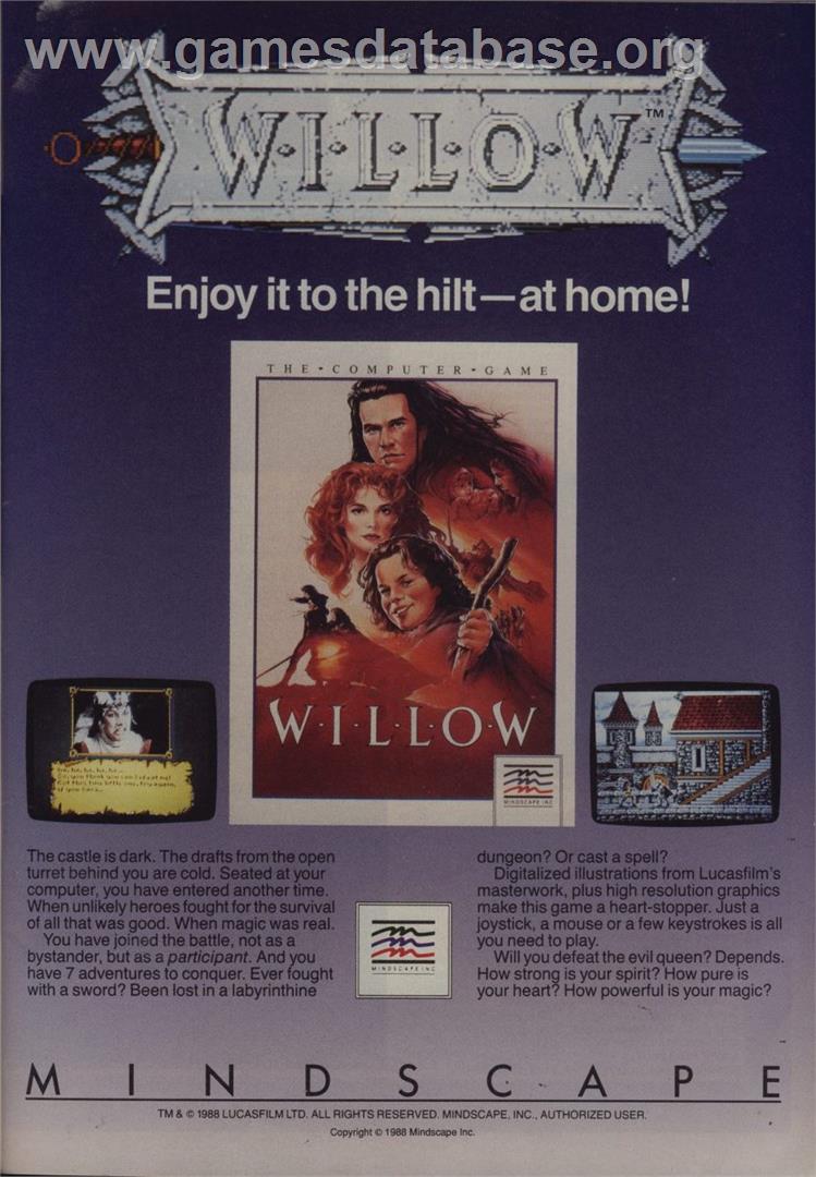 Willow - Commodore 64 - Artwork - Advert