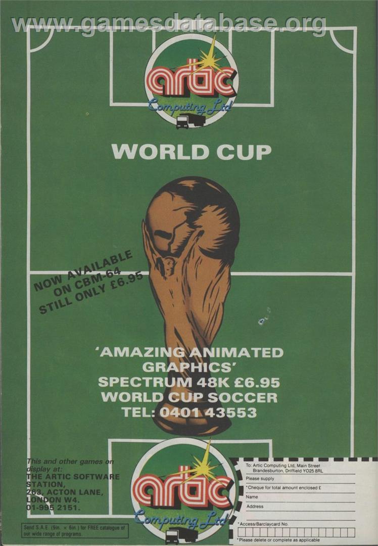 World Cup (Cult) - Commodore 64 - Artwork - Advert