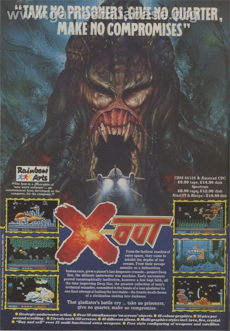 X-Out - Commodore 64 - Artwork - Advert