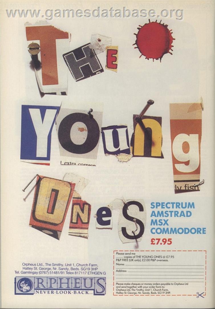 Young Ones, The - Commodore 64 - Artwork - Advert