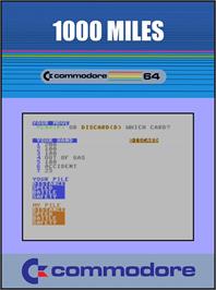 Box cover for 1.000 Miles on the Commodore 64.