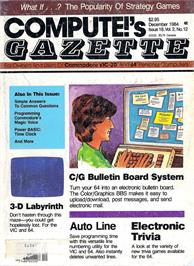Box cover for 3-D Labyrinth (COMPUTE!) on the Commodore 64.