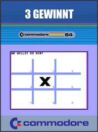 Box cover for 3-gewinnt on the Commodore 64.