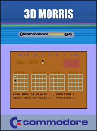 Box cover for 3D Morris / 3D Muehle on the Commodore 64.