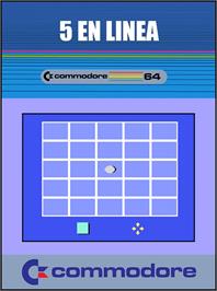 Box cover for 5 En Linea on the Commodore 64.