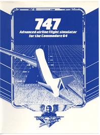 Box cover for 747 on the Commodore 64.