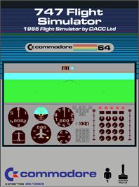 Box cover for 747 Flight Simulator on the Commodore 64.