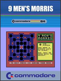Box cover for 9 Men's Morris on the Commodore 64.