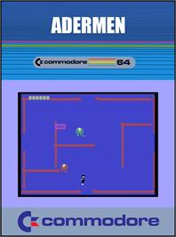 Box cover for Adermen on the Commodore 64.