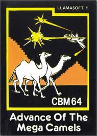 Box cover for Advance of the Mega Camels on the Commodore 64.