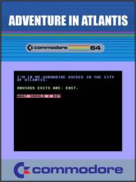 Box cover for Adventure In Atlantis on the Commodore 64.