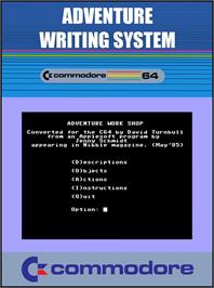 Box cover for Adventure Writing System on the Commodore 64.