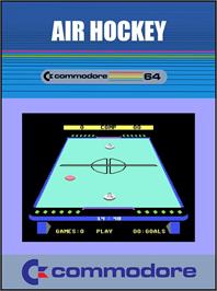 Box cover for Air Hockey on the Commodore 64.