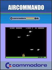 Box cover for Aircommando on the Commodore 64.