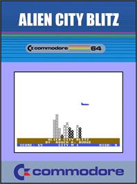 Box cover for Alien City Blitz on the Commodore 64.