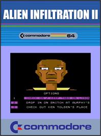 Box cover for Alien Infiltration 2 on the Commodore 64.