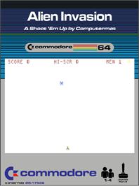 Box cover for Alien Invasion on the Commodore 64.