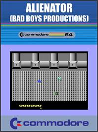 Box cover for Alienator (Bad Boys Productions) on the Commodore 64.