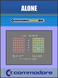 Box cover for Alone on the Commodore 64.