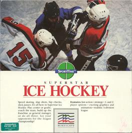 Box cover for American Ice Hockey on the Commodore 64.