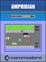 Box cover for Amphibian on the Commodore 64.