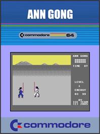 Box cover for Ann Gong on the Commodore 64.