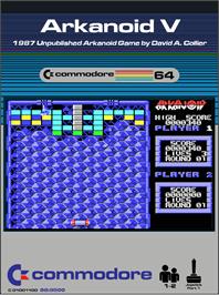 Box cover for Arkanoid on the Commodore 64.