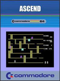 Box cover for Ascend on the Commodore 64.