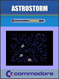 Box cover for Astrostorm on the Commodore 64.