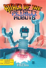 Box cover for Attack Of The PETSCII Robots on the Commodore 64.