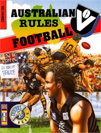 Box cover for Australian Rules Football on the Commodore 64.