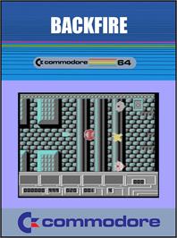 Box cover for Back Fire on the Commodore 64.