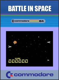 Box cover for Battle In Space on the Commodore 64.