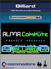 Box cover for Billiard on the Commodore 64.