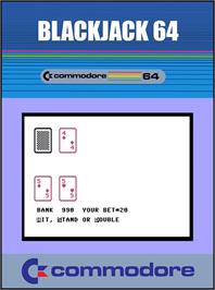 Box cover for Blackjack 64 on the Commodore 64.