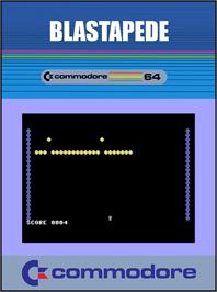 Box cover for Blastapede on the Commodore 64.