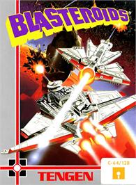 Box cover for Blasteroids on the Commodore 64.