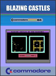 Box cover for Blazing Castles on the Commodore 64.