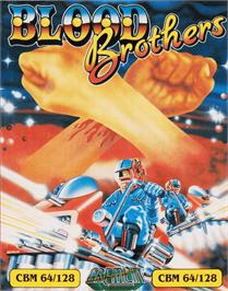 Box cover for Blood Brothers on the Commodore 64.
