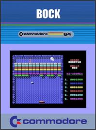 Box cover for Bock on the Commodore 64.