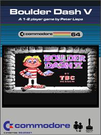 Box cover for Boulder Dash 5 on the Commodore 64.