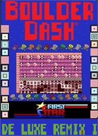 Box cover for Boulder Dash De Luxe Remix 1 on the Commodore 64.